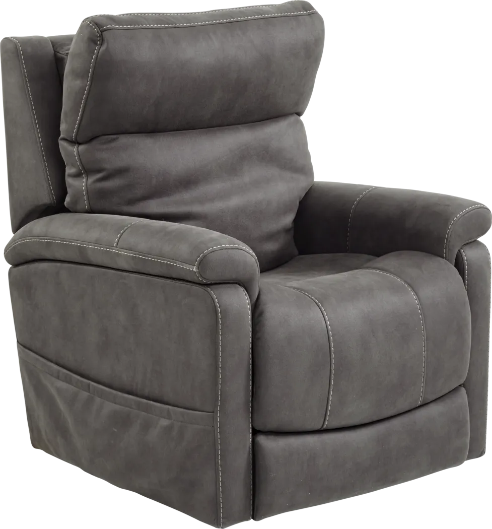 Jonah Way Gunmetal Dual Power Recliner - Thumbnail - Image 4