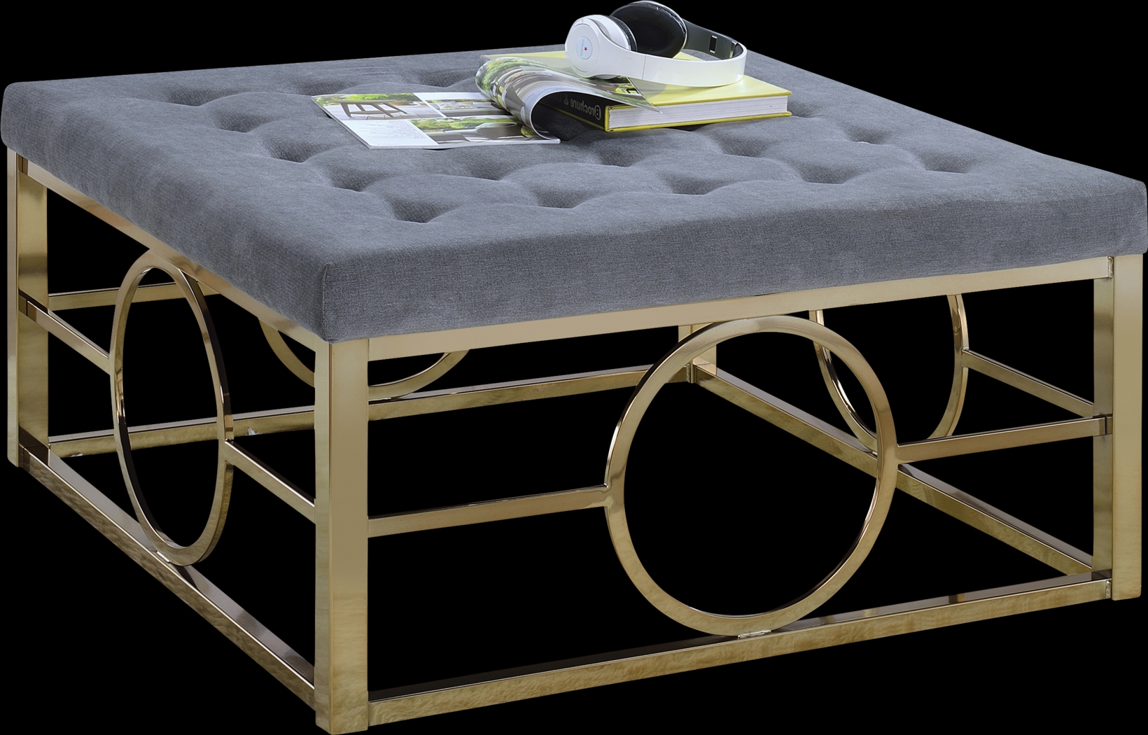 Joneswalk Gray Cocktail Ottoman - Thumbnail - Image 1