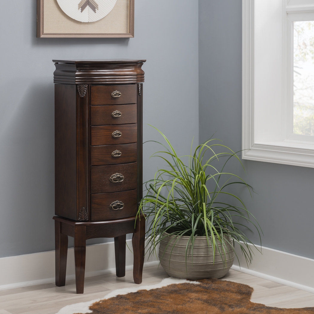 Jonquill Brown Jewelry Armoire - Thumbnail - Image 2