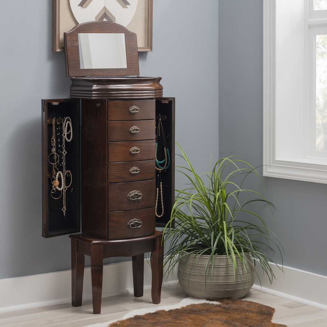 Jonquill Brown Jewelry Armoire - Thumbnail - Image 3