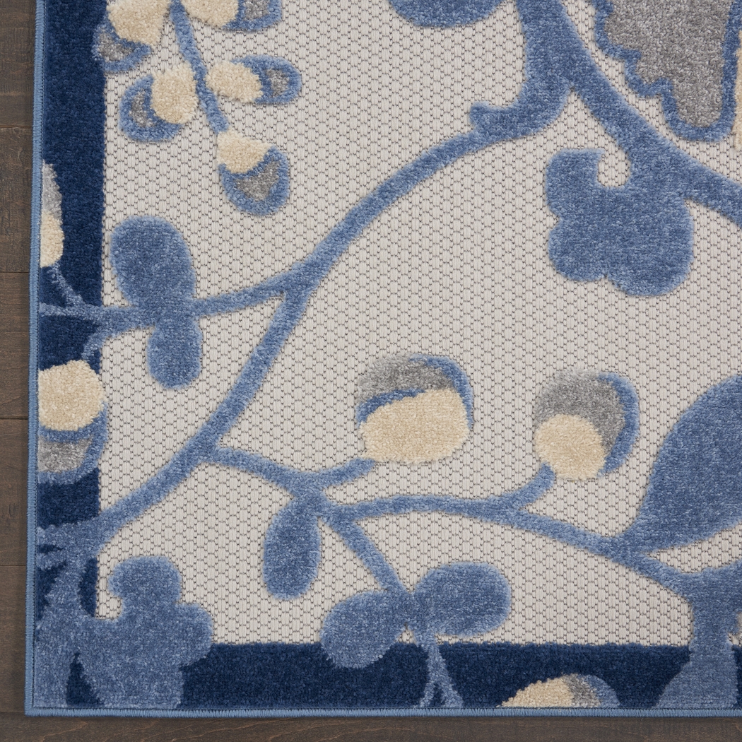 Jordonia Blue/Gray 5'3 x 7'5 Indoor/Outdoor Rug - Thumbnail - Image 6