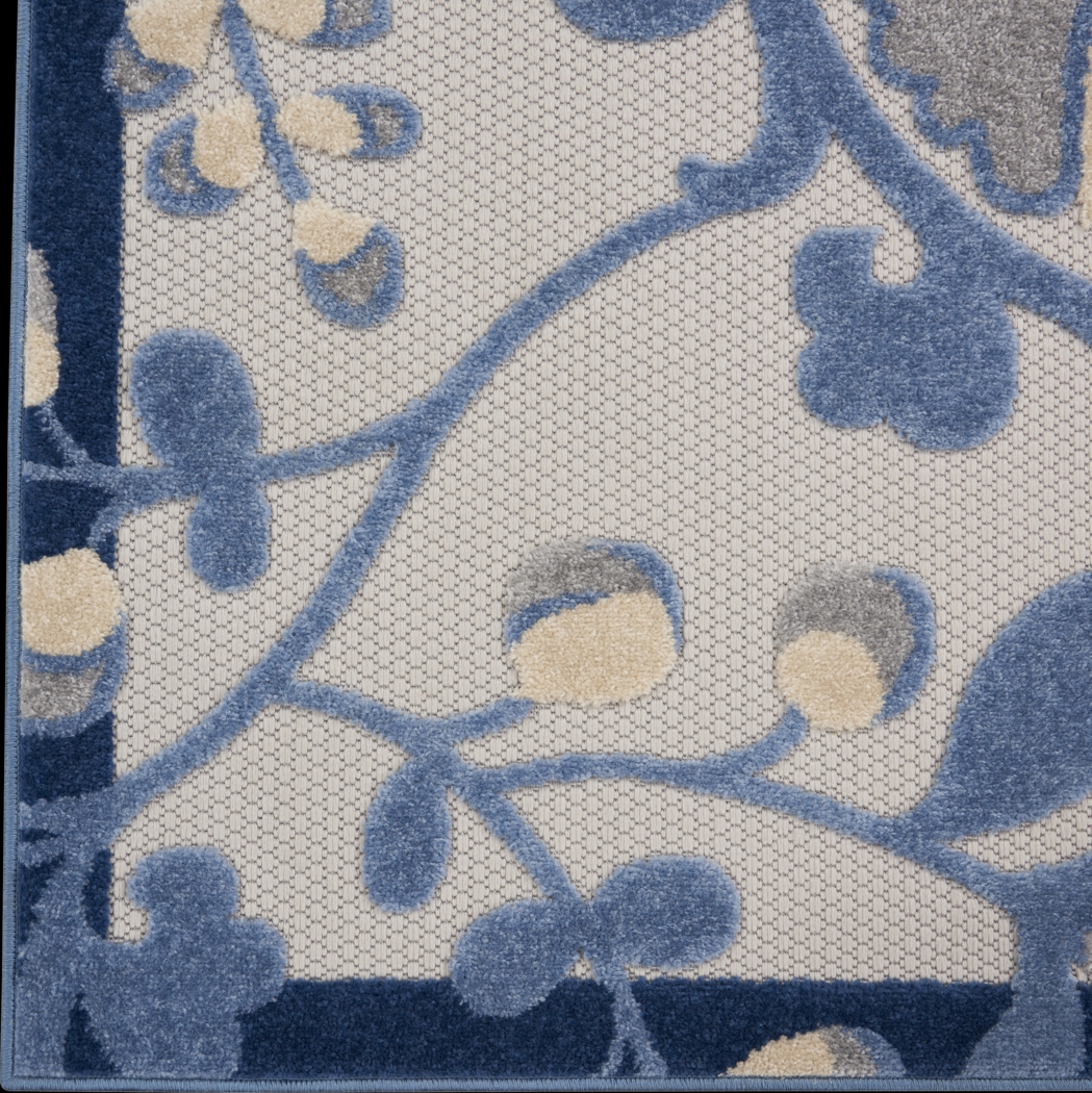 Jordonia Blue/Gray 5'3 x 7'5 Indoor/Outdoor Rug - Thumbnail - Image 10