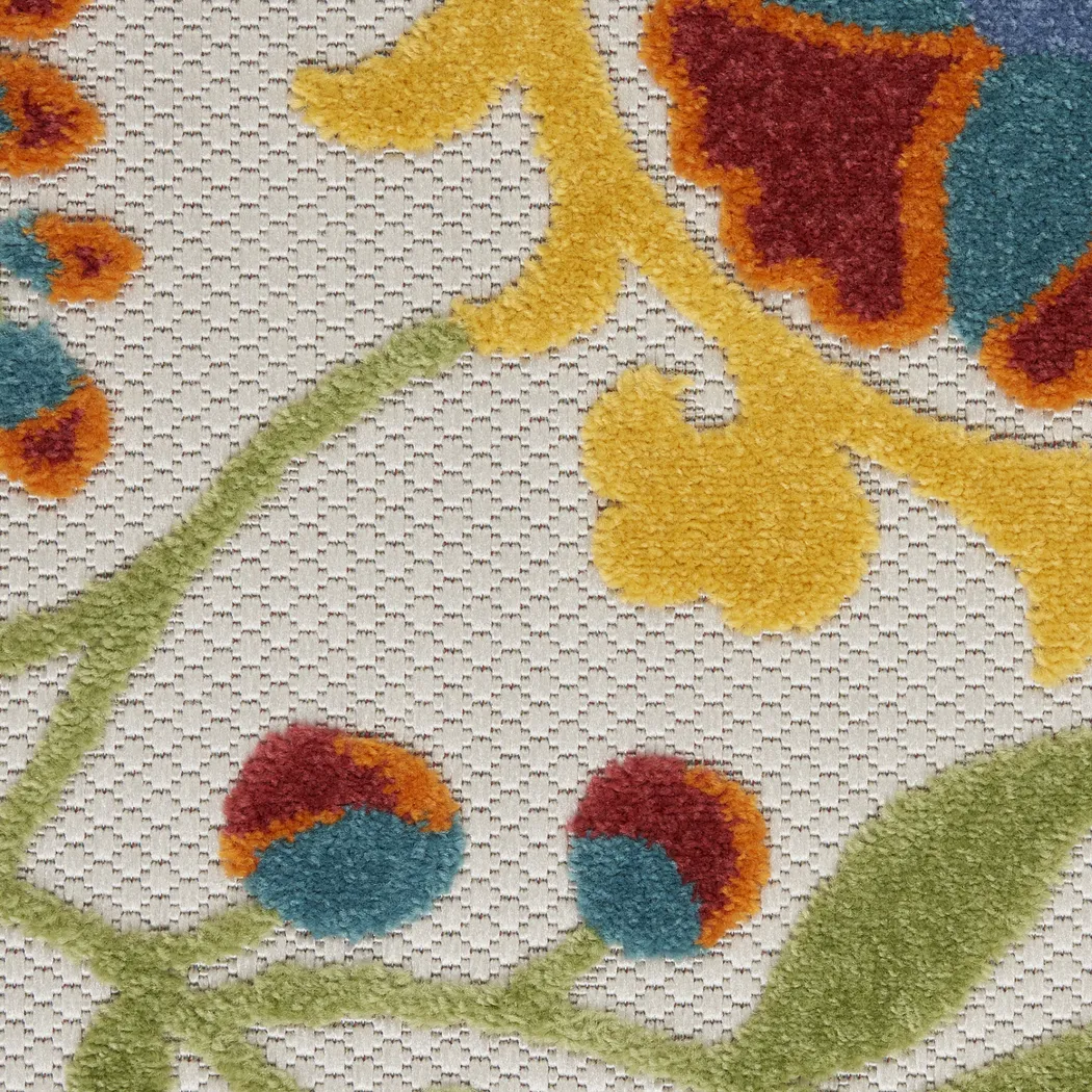 Jordonia Ivory/Multi 7'10 x 10'6 Indoor/Outdoor Rug - Thumbnail - Image 8