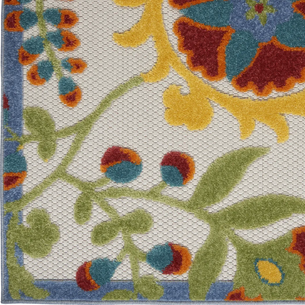 Jordonia Ivory/Multi 7'10 x 10'6 Indoor/Outdoor Rug - Thumbnail - Image 10