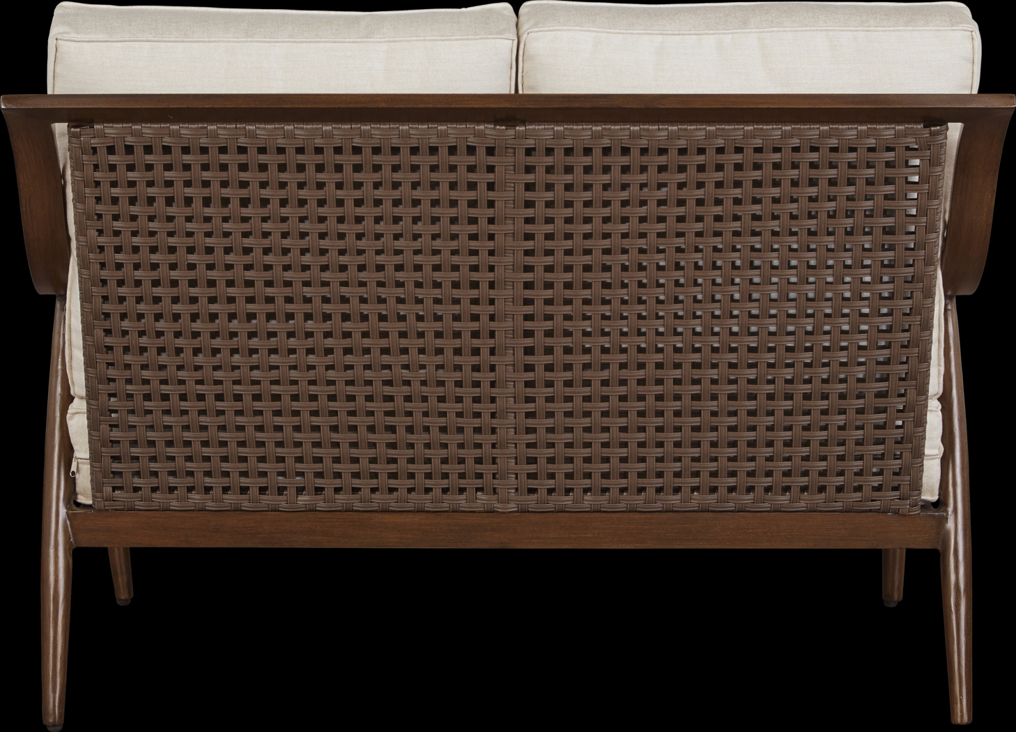 Jorgen Bronze Outdoor Loveseat with Vanilla Cushions - Thumbnail - Image 2