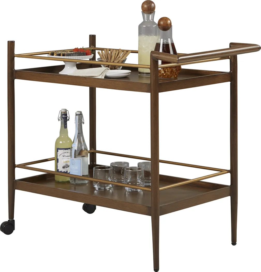 Jorgen Brown Outdoor Bar Cart - Thumbnail - Image 3
