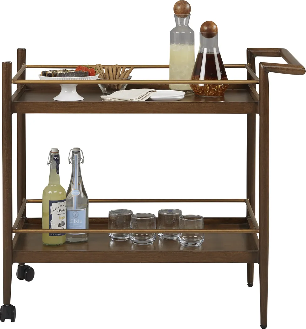 Jorgen Brown Outdoor Bar Cart - Thumbnail - Image 4