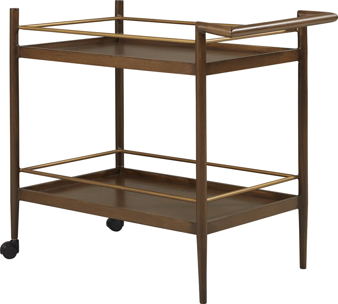 Jorgen Brown Outdoor Bar Cart - Thumbnail - Image 1
