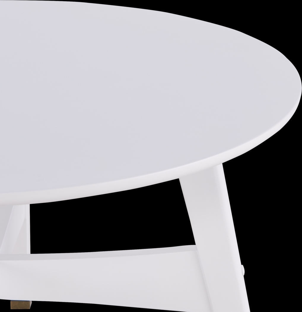 Jorine White Round Cocktail Table - Thumbnail - Image 4