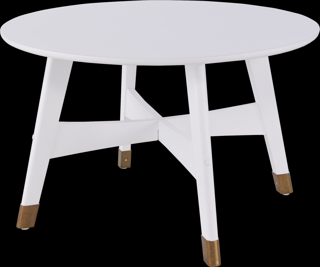 Jorine White Round Cocktail Table - Thumbnail - Image 1