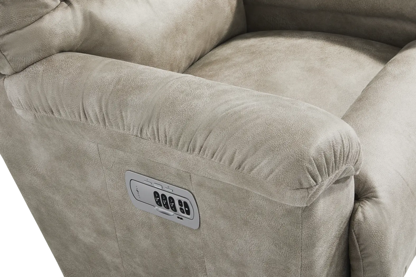 La-Z-Boy Joshua III Gray Dual Power Recliner - Thumbnail - Image 4