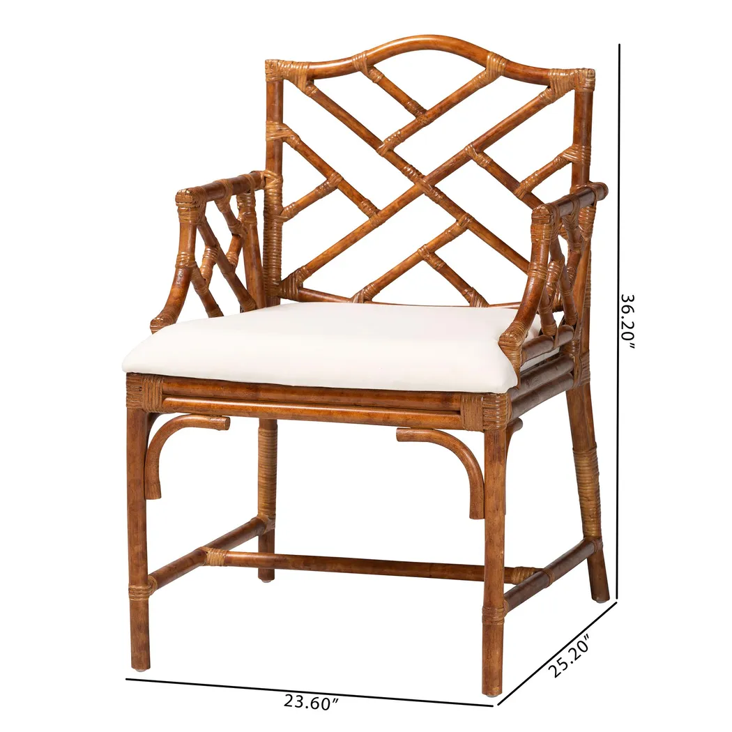 Josumu Brown Arm Chair - Thumbnail - Image 9