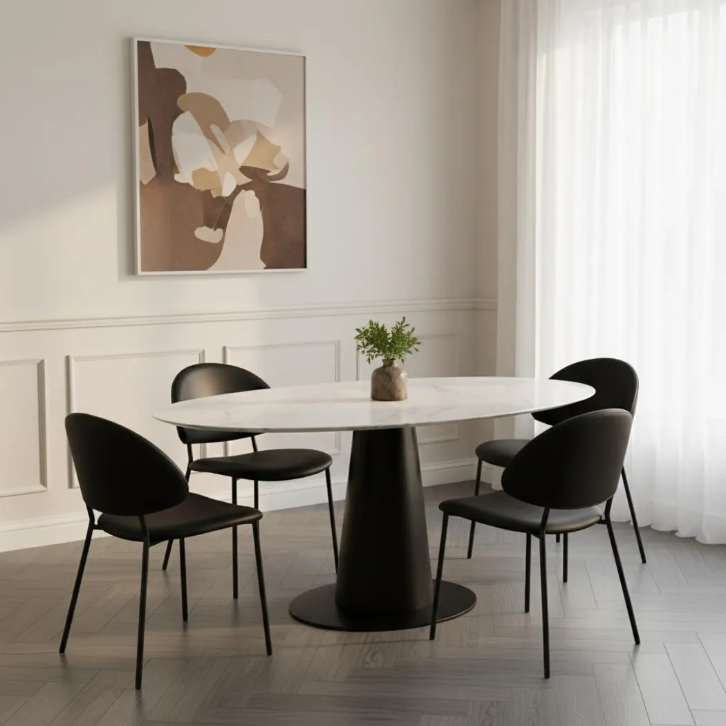Joud Black Side Chair, Set of 4 - Thumbnail - Image 2