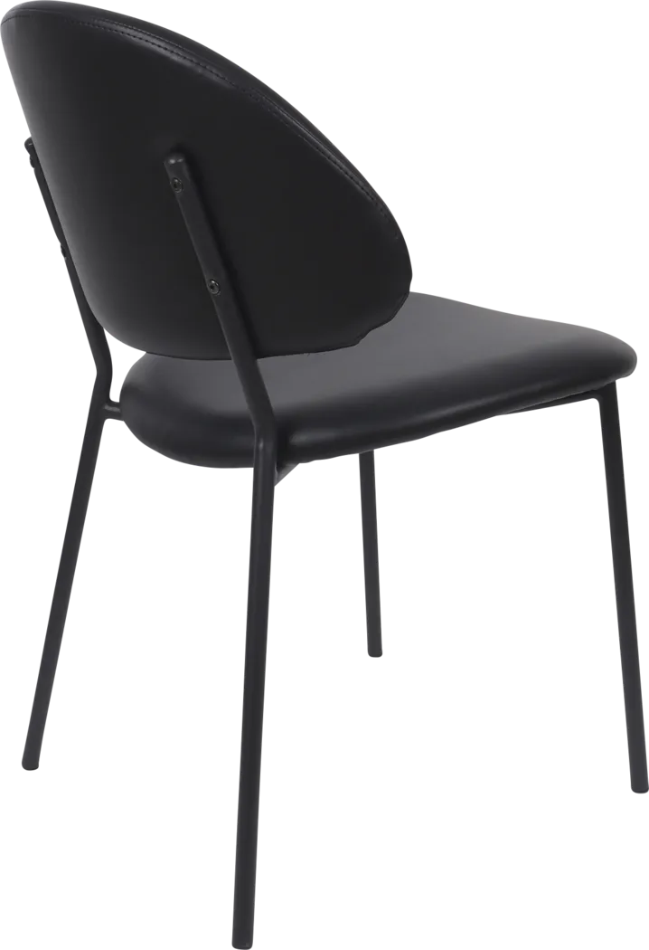 Joud Black Side Chair, Set of 4 - Thumbnail - Image 3