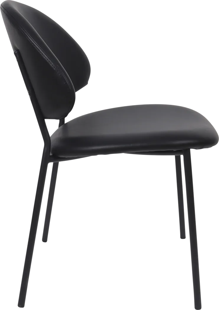 Joud Black Side Chair, Set of 4 - Thumbnail - Image 7