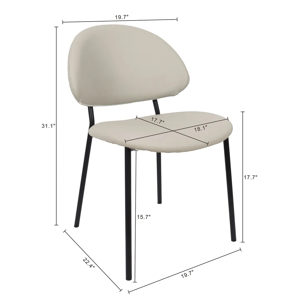 Joud Gray Side Chair, Set of 4 - Thumbnail - Image 9