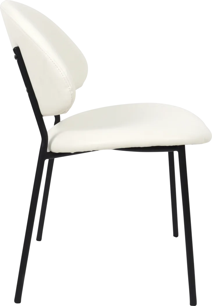Joud White Side Chair, Set of 4 - Thumbnail - Image 3