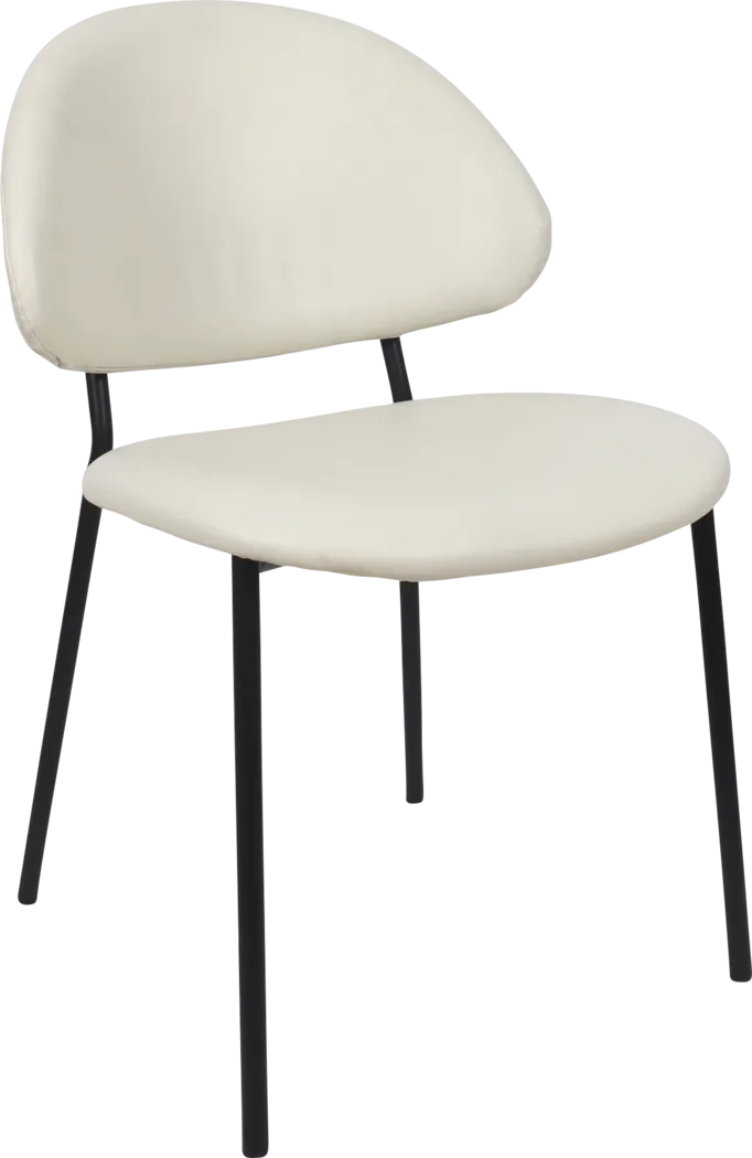 Joud White Side Chair, Set of 4 - Thumbnail - Image 4