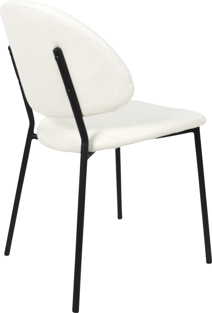 Joud White Side Chair, Set of 4 - Thumbnail - Image 5