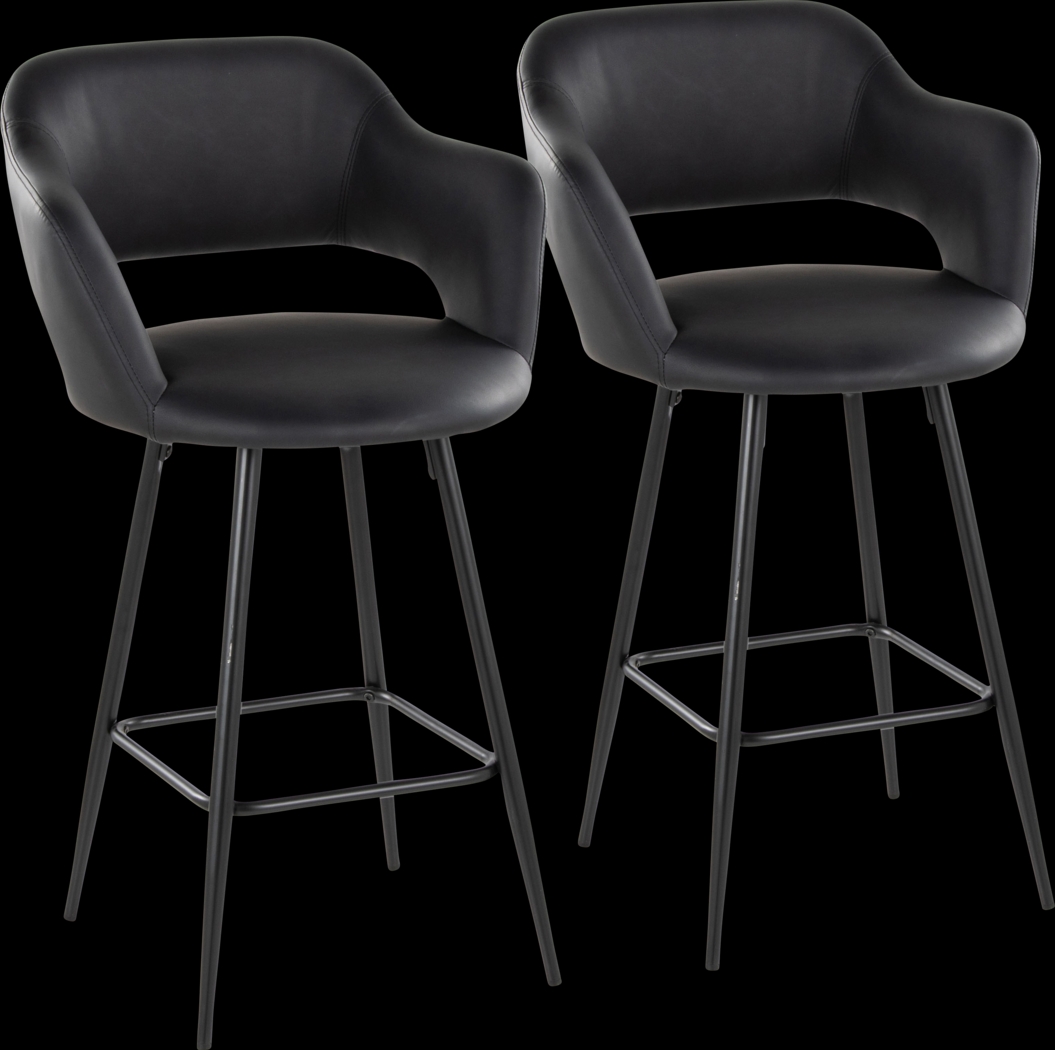 Jouett Black Counter Height Stool, Set of 2 - Thumbnail - Image 1