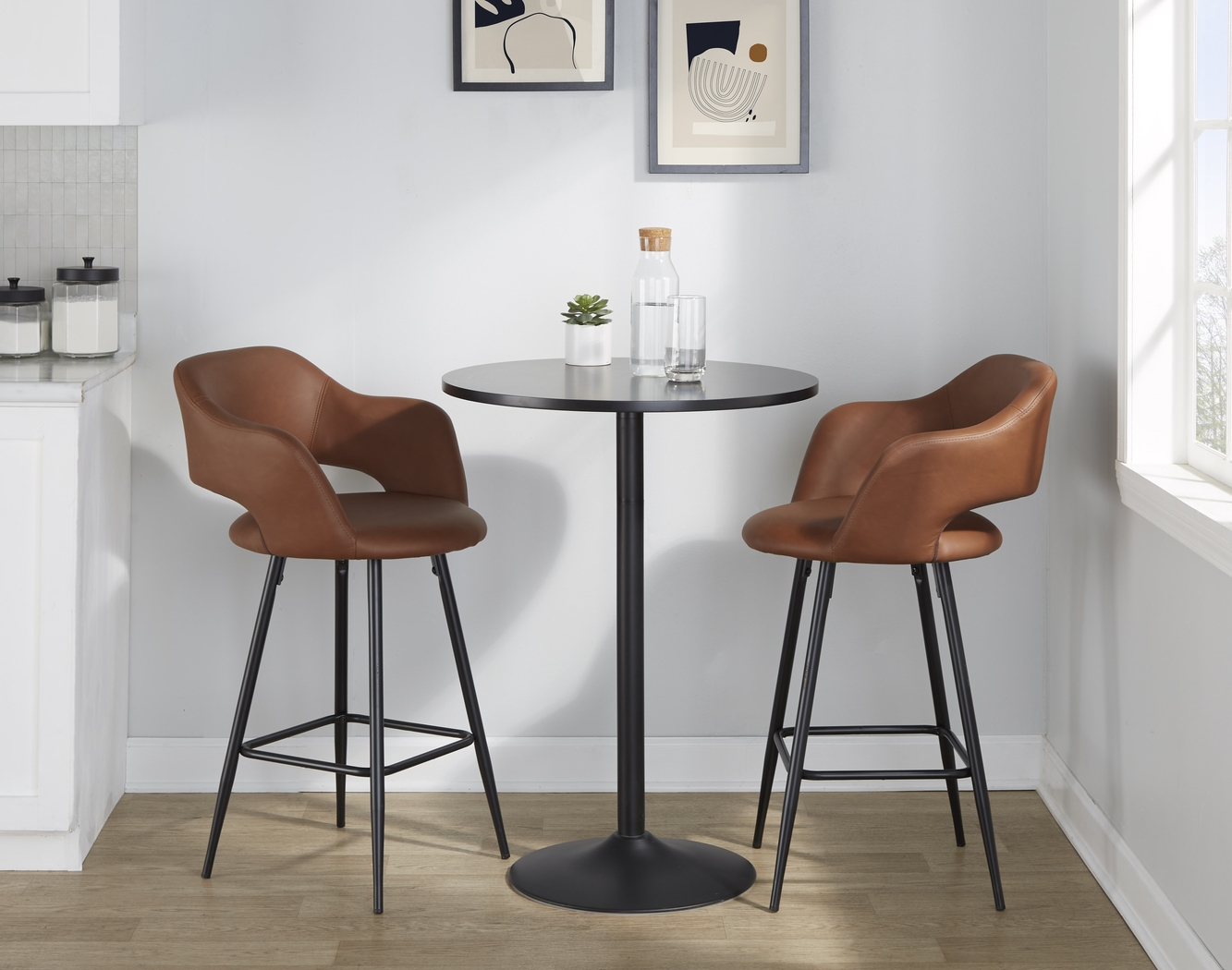 Jouett Brown Counter Height Stool, Set of 2 - Thumbnail - Image 2