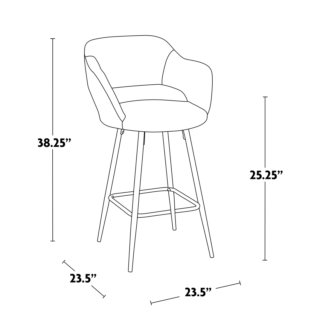 Jouett Brown Counter Height Stool, Set of 2 - Thumbnail - Image 10