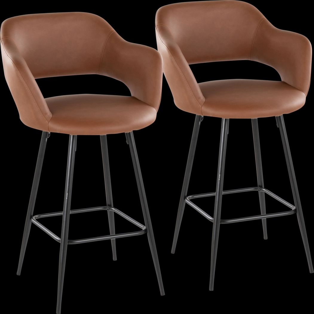 Jouett Brown Counter Height Stool, Set of 2 - Thumbnail - Image 1