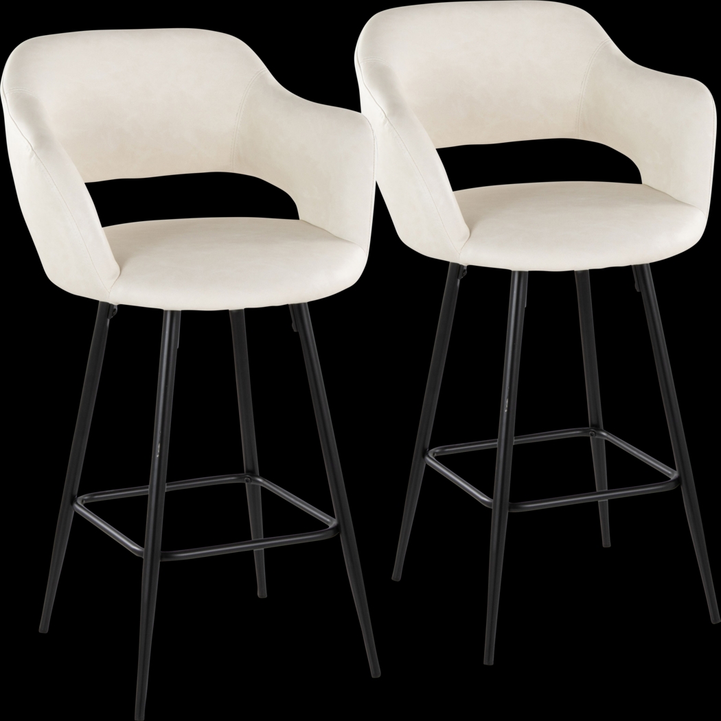 Jouett Cream Counter Height Stool, Set of 2 - Thumbnail - Image 1