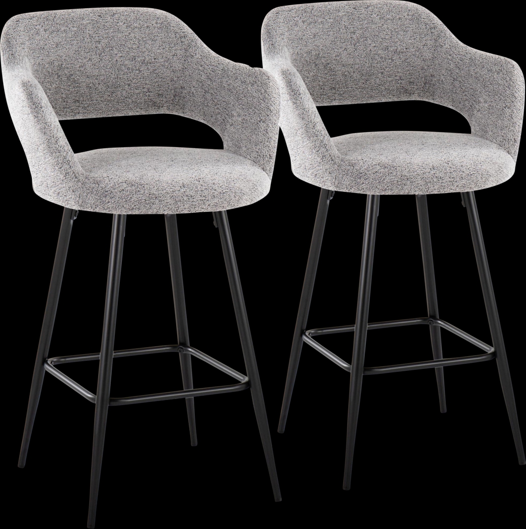 Jouett Gray Counter Height Stool, Set of 2 - Thumbnail - Image 1