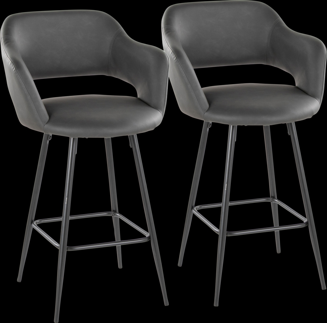 Jouett Gray Counter Height Stool, Set of 2 - Thumbnail - Image 1