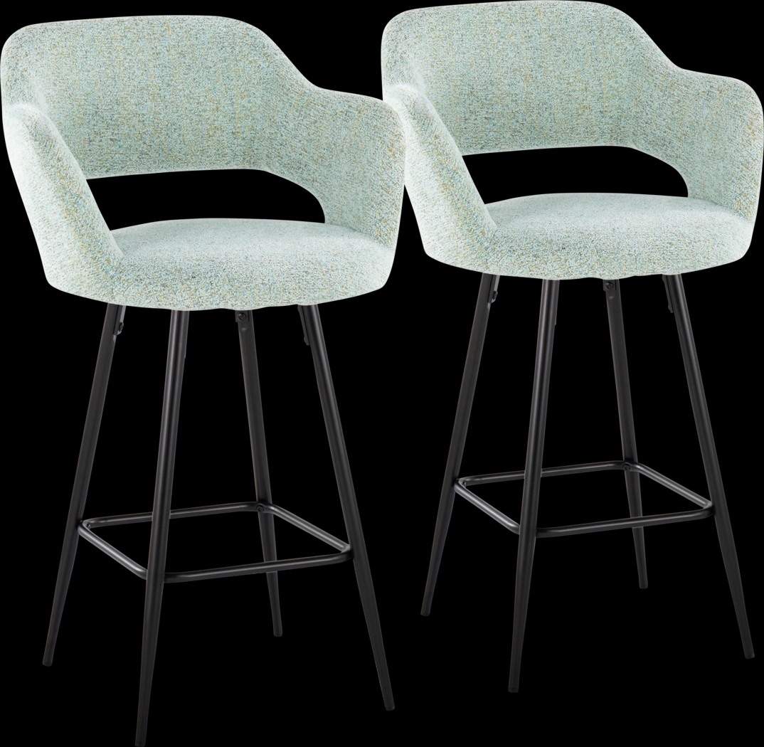 Jouett Green Counter Height Stool, Set of 2 - Thumbnail - Image 1