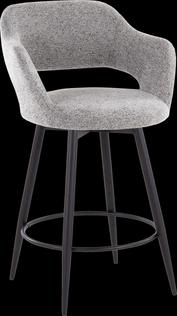 Jouett II Gray Swivel Counter Height Stool, Set of 2 - Thumbnail - Image 3