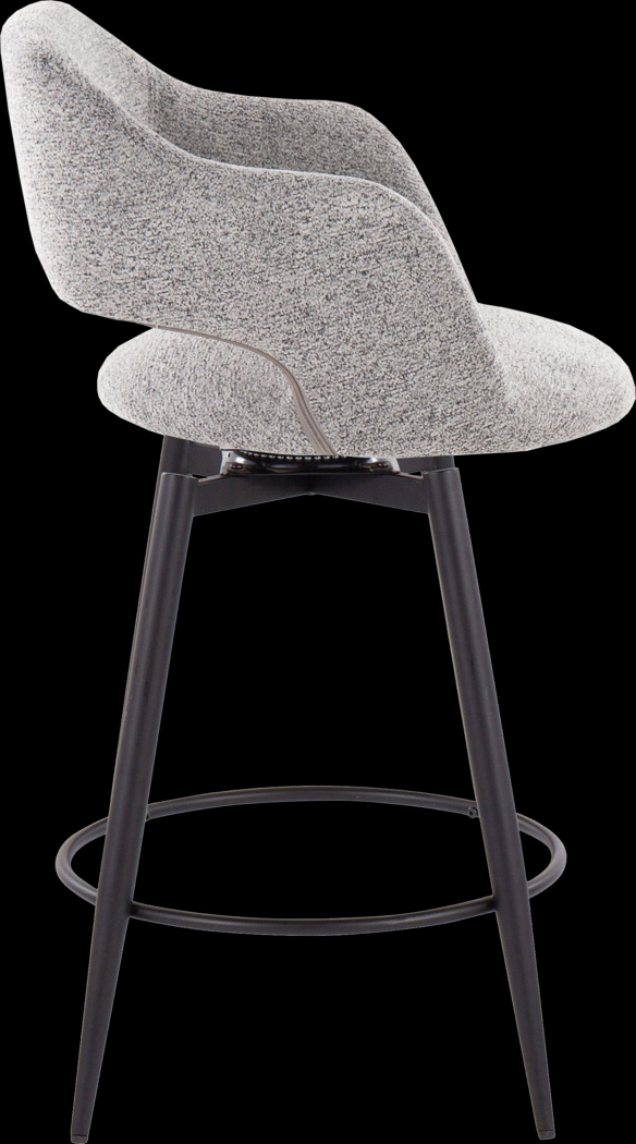 Jouett II Gray Swivel Counter Height Stool, Set of 2 - Thumbnail - Image 4