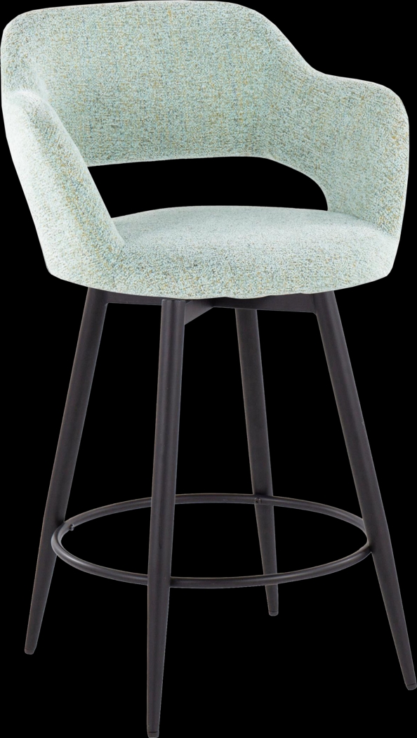 Jouett II Green Swivel Counter Height Stool, Set of 2 - Thumbnail - Image 3