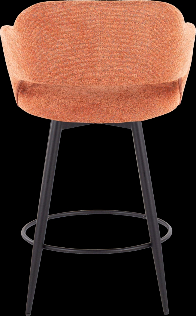 Jouett II Orange Swivel Counter Height Stool, Set of 2 - Thumbnail - Image 6