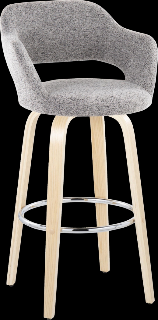 Jouett III Gray Swivel Barstool, Set of 2 - Thumbnail - Image 3