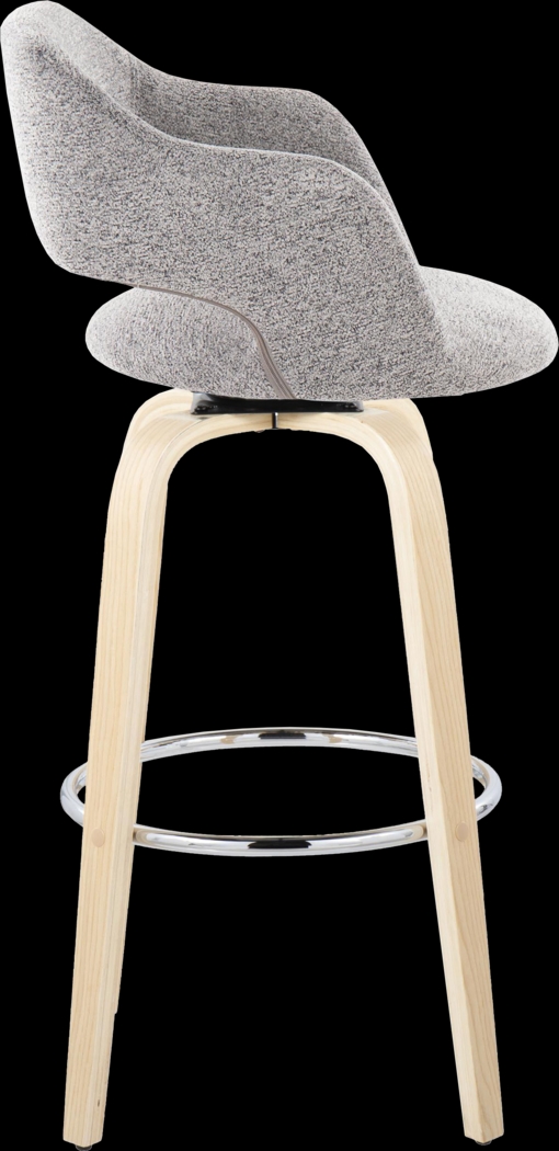 Jouett III Gray Swivel Barstool, Set of 2 - Thumbnail - Image 4