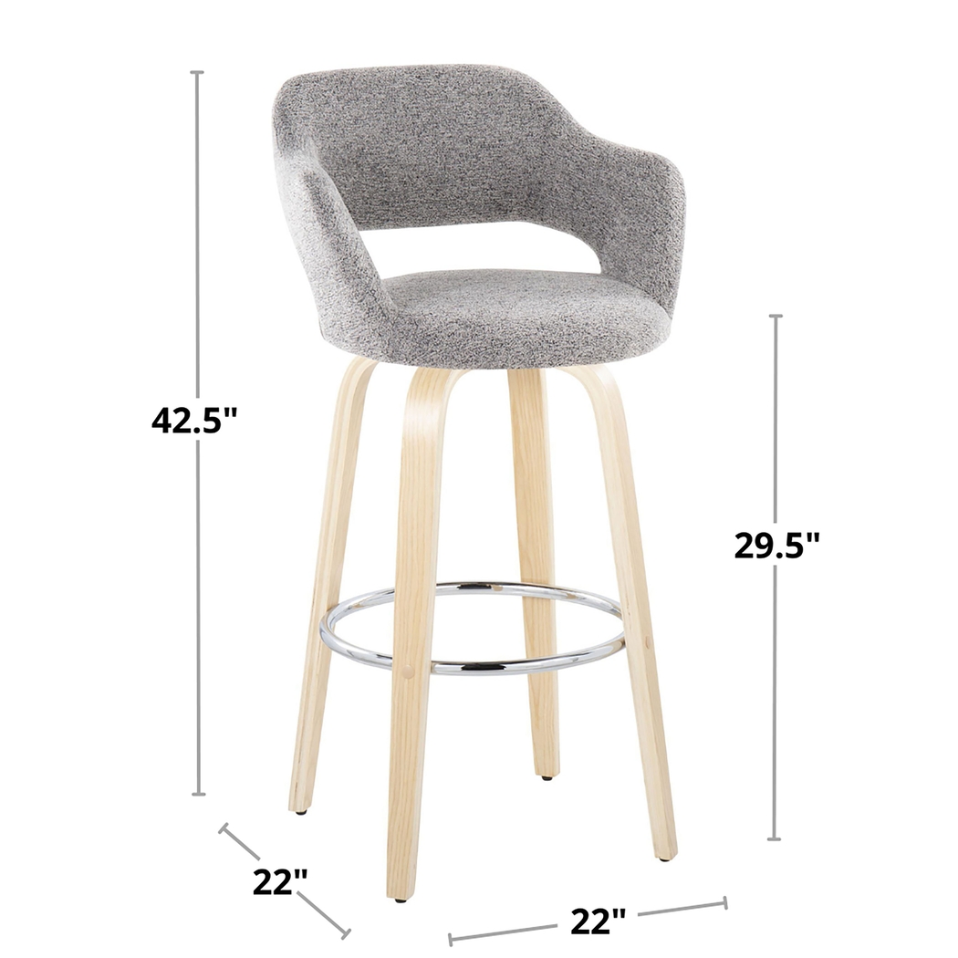 Jouett III Gray Swivel Barstool, Set of 2 - Thumbnail - Image 8