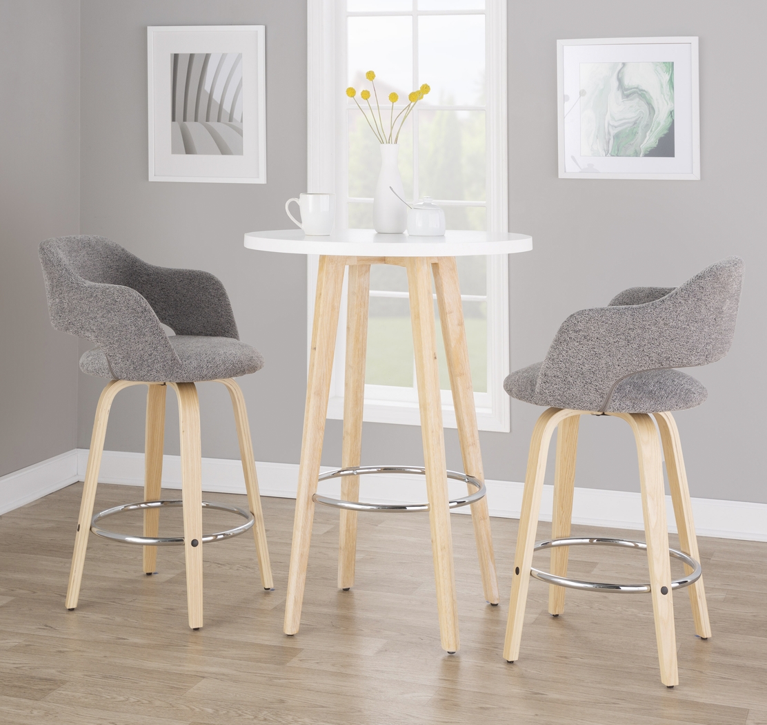 Jouett III Gray Swivel Counter Height Stool, Set of 2 - Thumbnail - Image 2