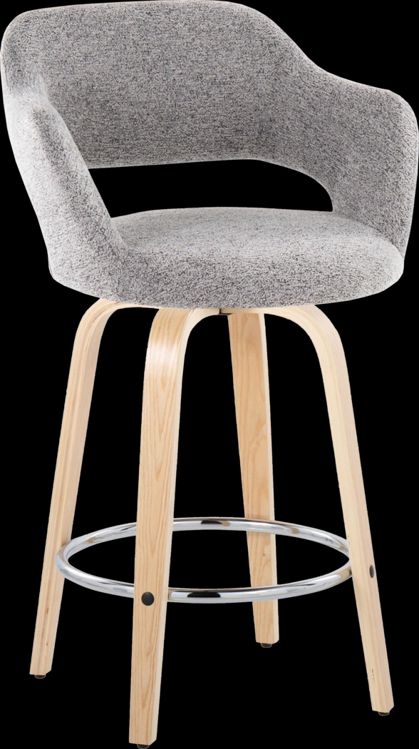 Jouett III Gray Swivel Counter Height Stool, Set of 2 - Thumbnail - Image 3