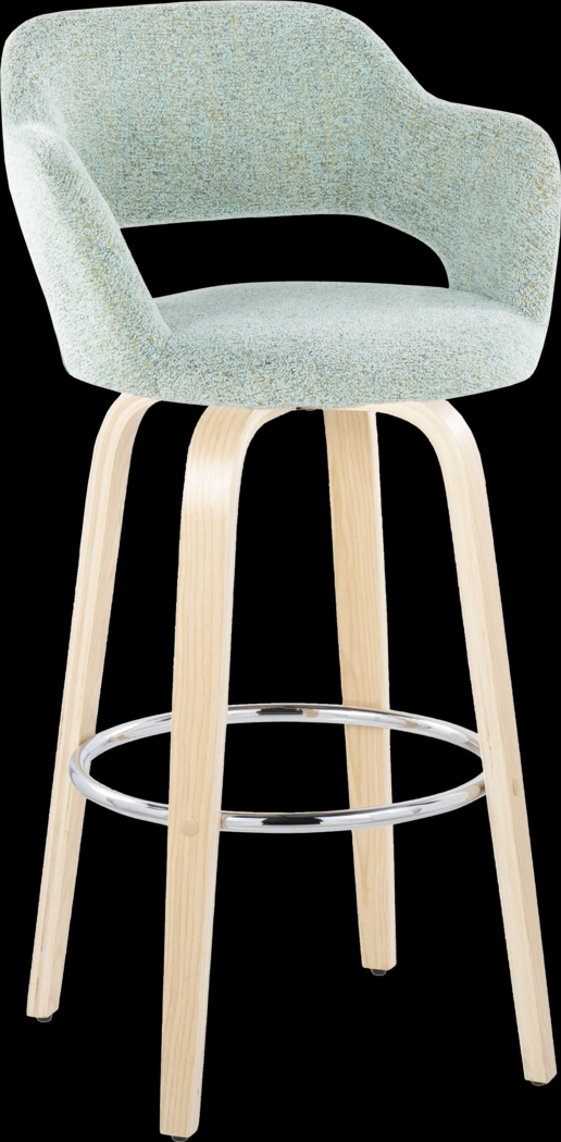 Jouett III Green Swivel Barstool, Set of 2 - Thumbnail - Image 3