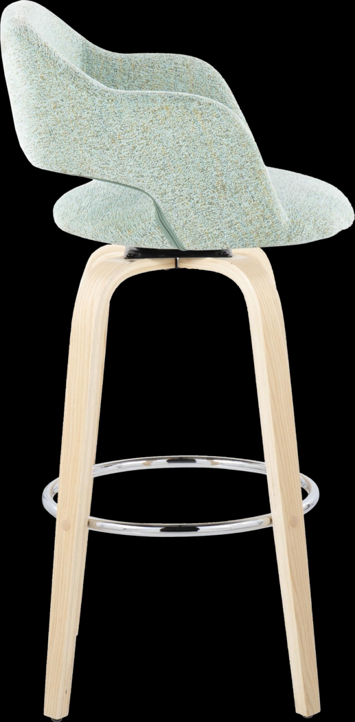 Jouett III Green Swivel Barstool, Set of 2 - Thumbnail - Image 4