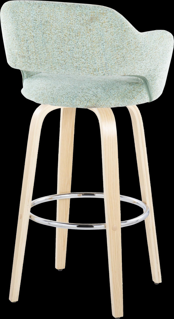 Jouett III Green Swivel Barstool, Set of 2 - Thumbnail - Image 5