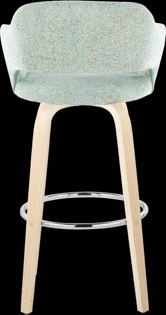 Jouett III Green Swivel Barstool, Set of 2 - Thumbnail - Image 6