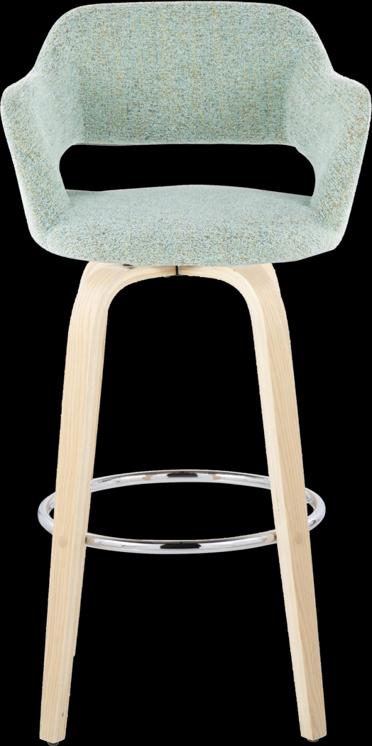 Jouett III Green Swivel Barstool, Set of 2 - Thumbnail - Image 7