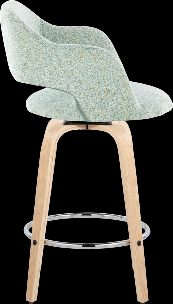 Jouett III Green Swivel Counter Height Stool, Set of 2 - Thumbnail - Image 4