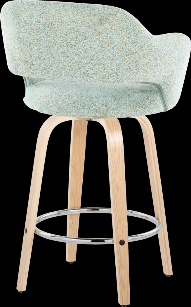 Jouett III Green Swivel Counter Height Stool, Set of 2 - Thumbnail - Image 5