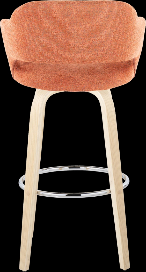 Jouett III Orange Swivel Barstool, Set of 2 - Thumbnail - Image 5