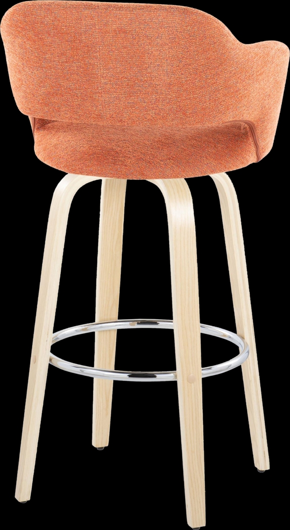Jouett III Orange Swivel Barstool, Set of 2 - Thumbnail - Image 6