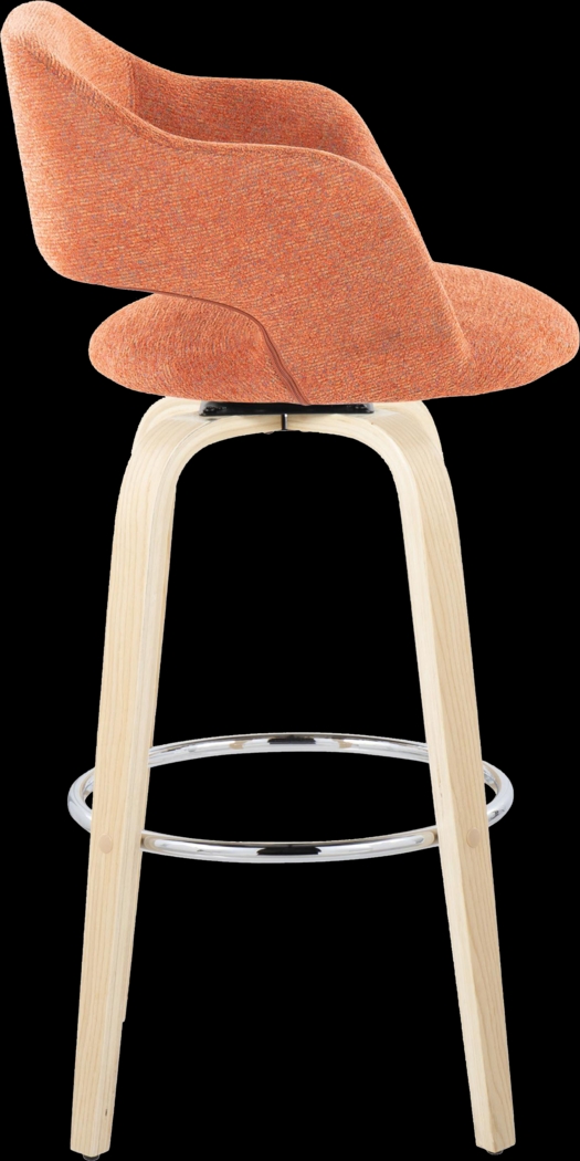Jouett III Orange Swivel Barstool, Set of 2 - Thumbnail - Image 7
